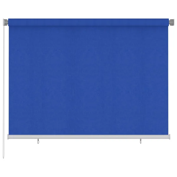 Store roulant d'extérieur 205 (l) x 140 (H) cm bleu HDPE