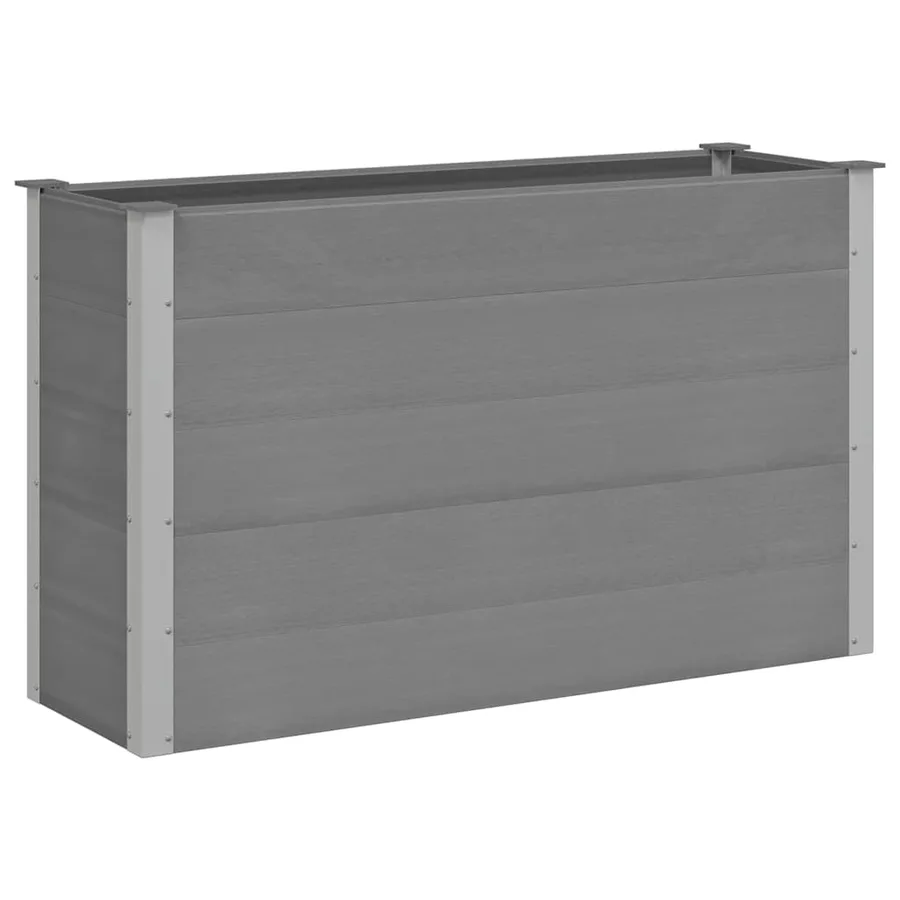 Lit surélevé de jardin WPC 150x50x91 cm Gris - 2