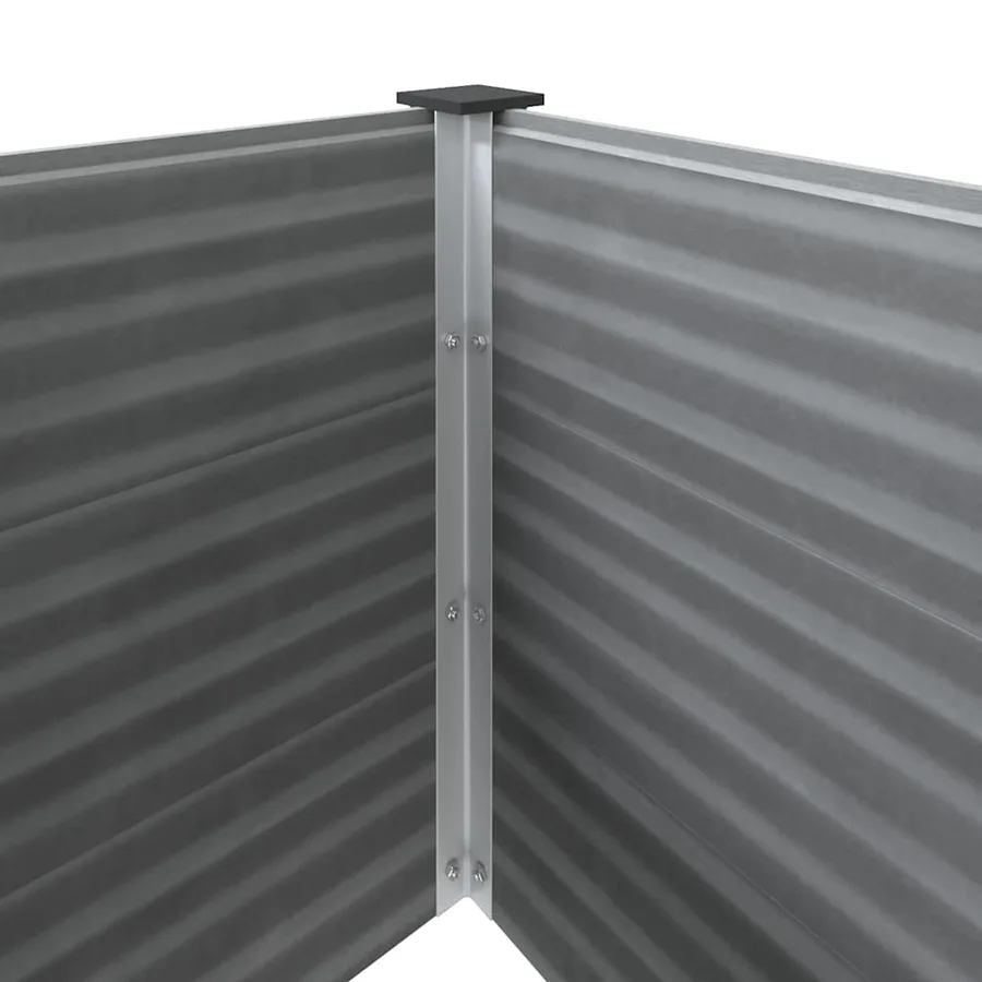 Lit surélevé de jardin WPC 150x50x91 cm Gris - 6