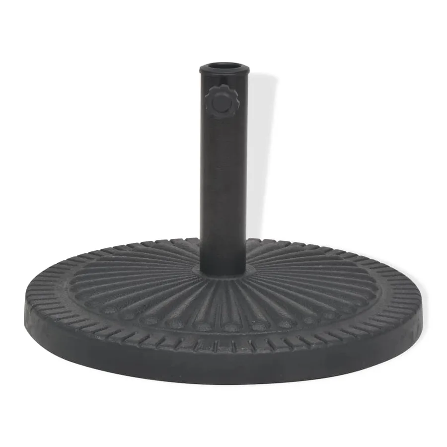 Socle de parasol Résine Rond Noir 14 kg - 2