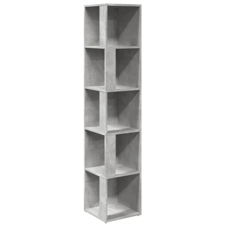 Armoire d'angle Gris béton 33x33x164,5 cm Bois d'ingénierie - 2
