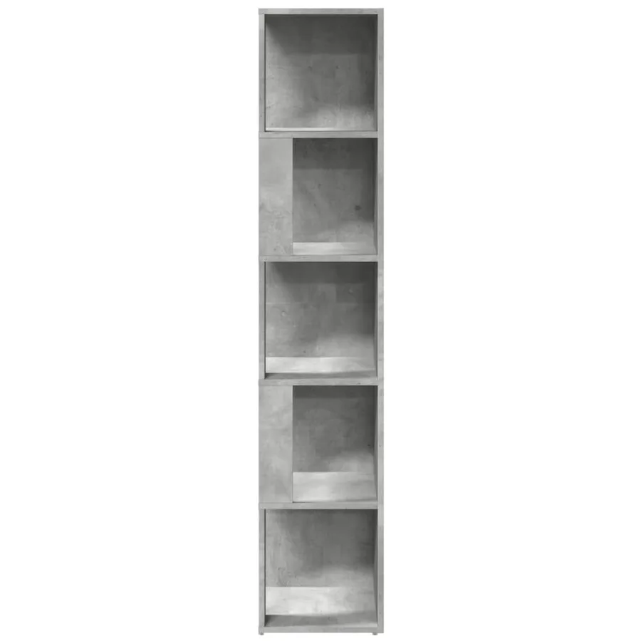 Armoire d'angle Gris béton 33x33x164,5 cm Bois d'ingénierie - 4