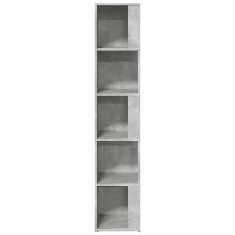 Armoire d'angle Gris béton 33x33x164,5 cm Bois d'ingénierie - 5