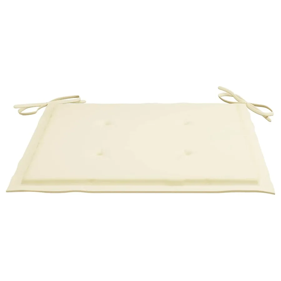 Chaises de jardin empilables avec coussins lot de 4 Teck solide - 41