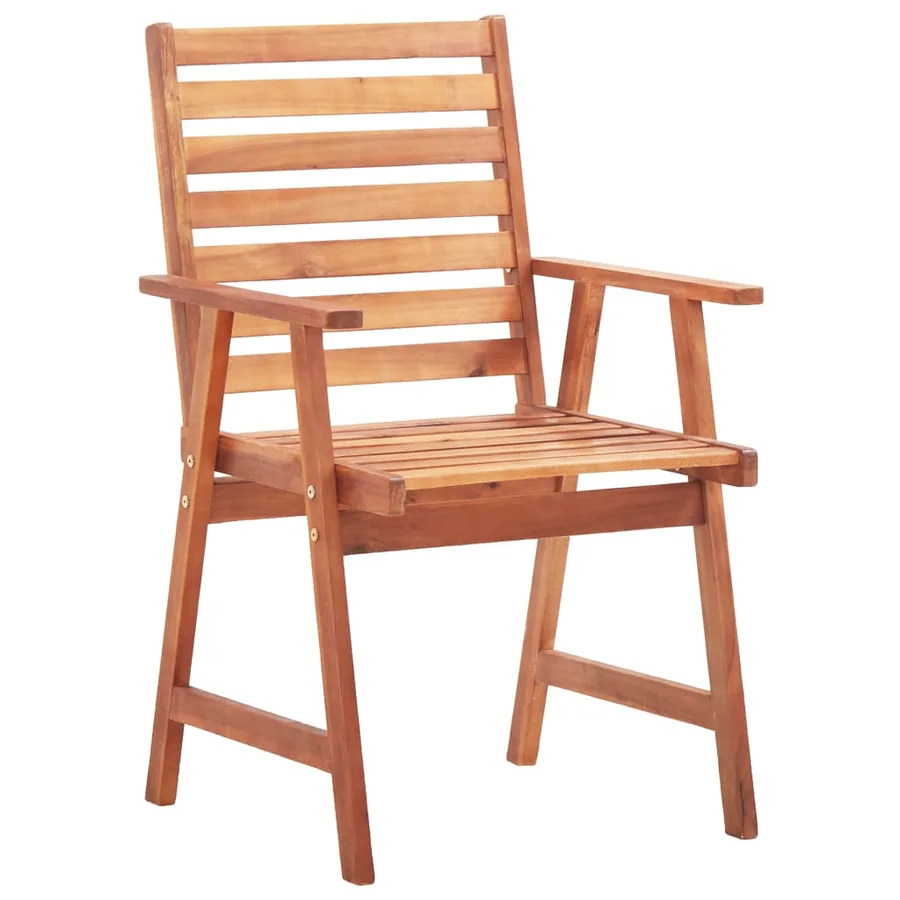 Chaises à manger d'extérieur lot de 8 et coussins Acacia massif - 3