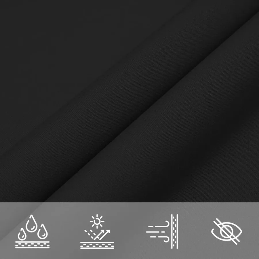 Voile de parasol tissu oxford rectangulaire 2x3,5 m noir - 8