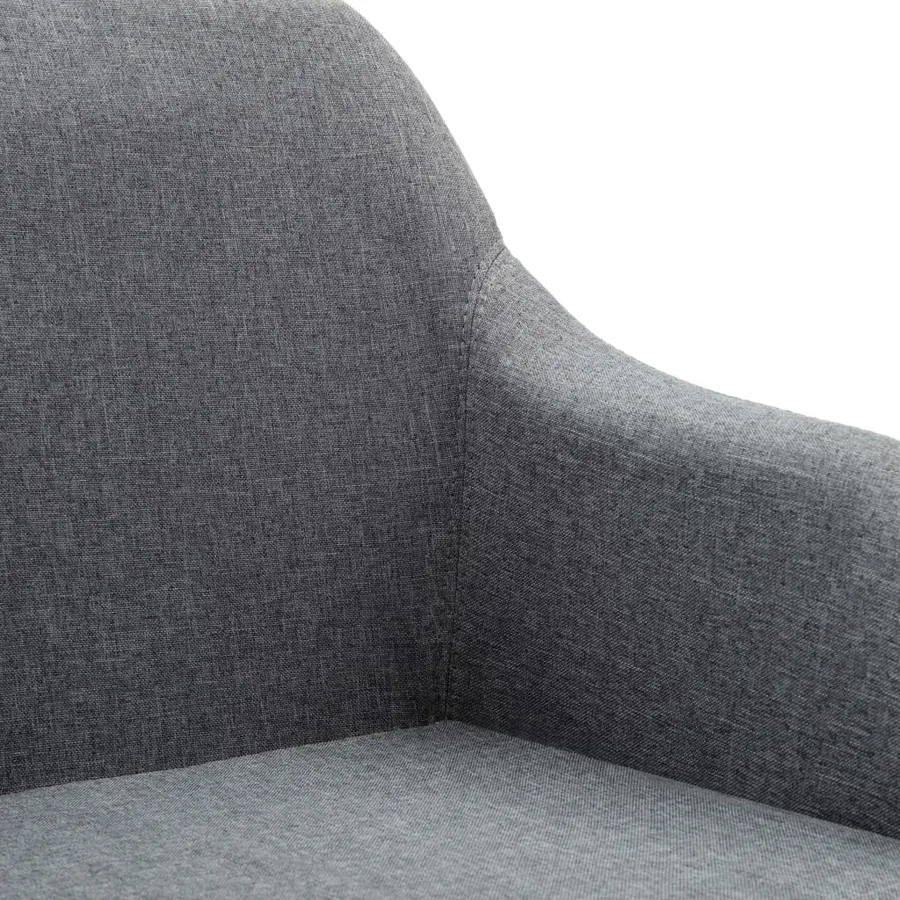 Chaises pivotantes à manger lot de 4 gris clair tissu - 8