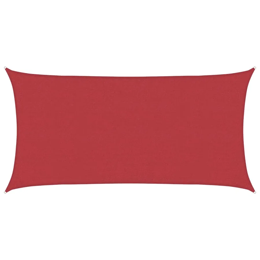 Voile d'ombrage 160 g/m² Rouge 2x4 m PEHD - 2