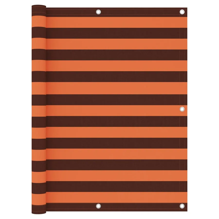 Écran de balcon Orange et marron 120x600 cm Tissu Oxford