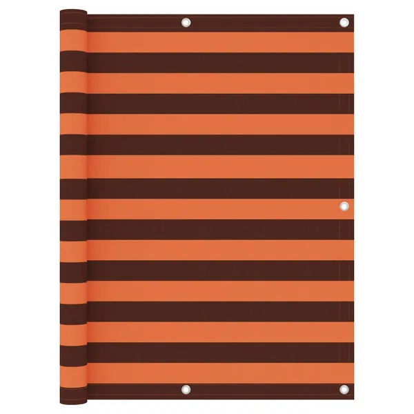 Écran de balcon Orange et marron 120x600 cm Tissu Oxford