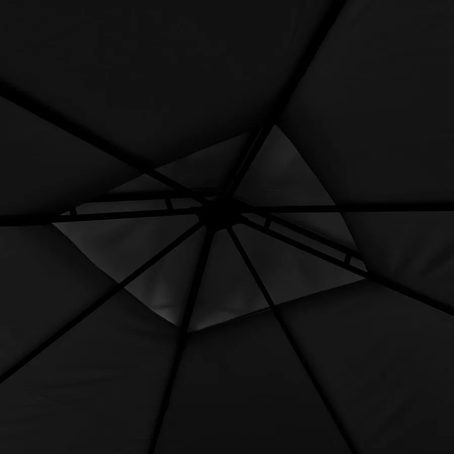 Belvédère et double toits étentus 3x3x2,75 m Anthracite 180g/m² - 8