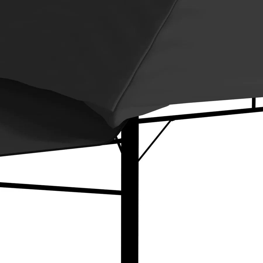 Belvédère et double toits étentus 3x3x2,75 m Anthracite 180g/m² - 9
