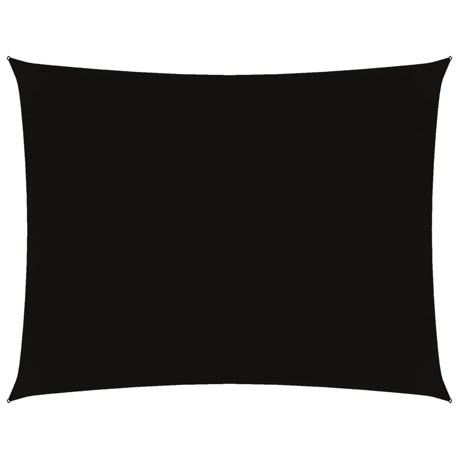 Voile de parasol tissu oxford rectangulaire 4x5 m noir - 2