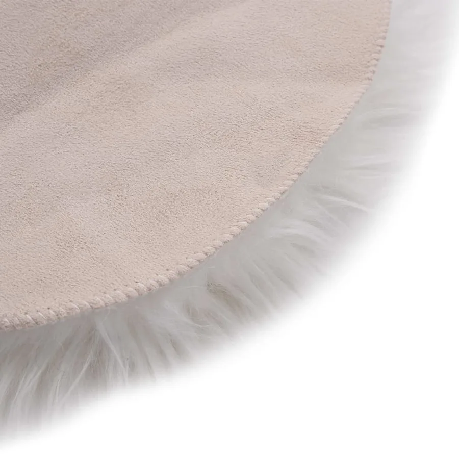 Tapis 60 x 90 cm Peau de mouton synthétique Blanc - 3