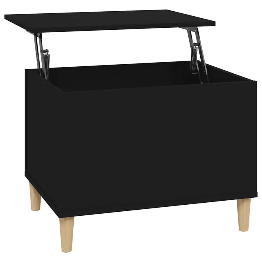 Table basse Noir 60x44,5x45 cm Bois d'ingénierie - 2