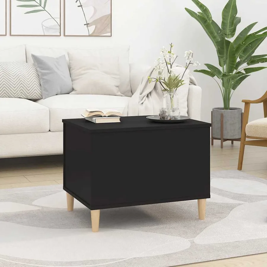 Table basse Noir 60x44,5x45 cm Bois d'ingénierie - 3