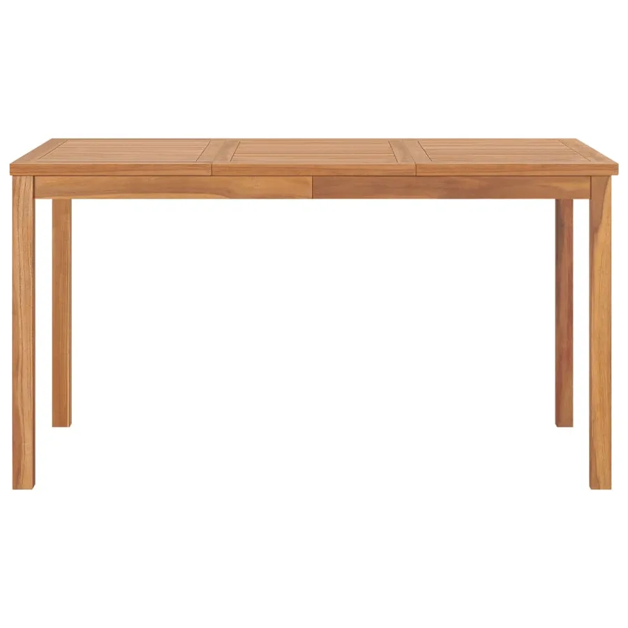 Ensemble de salle à manger de jardin 5 pièces 140 x 80 cm en bois de teck massif - 11