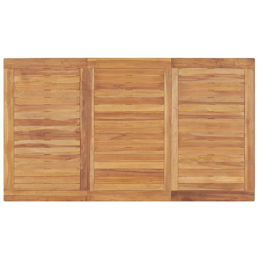 Ensemble de salle à manger de jardin 5 pièces 140 x 80 cm en bois de teck massif - 13