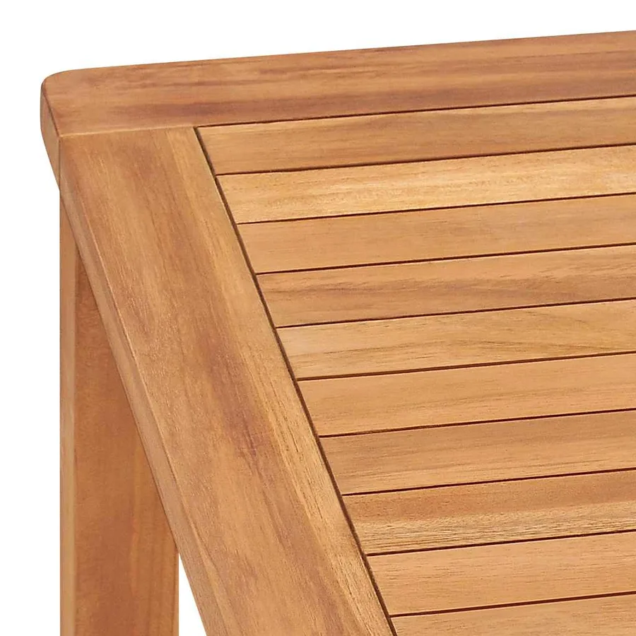 Ensemble de salle à manger de jardin 5 pièces 140 x 80 cm en bois de teck massif - 14