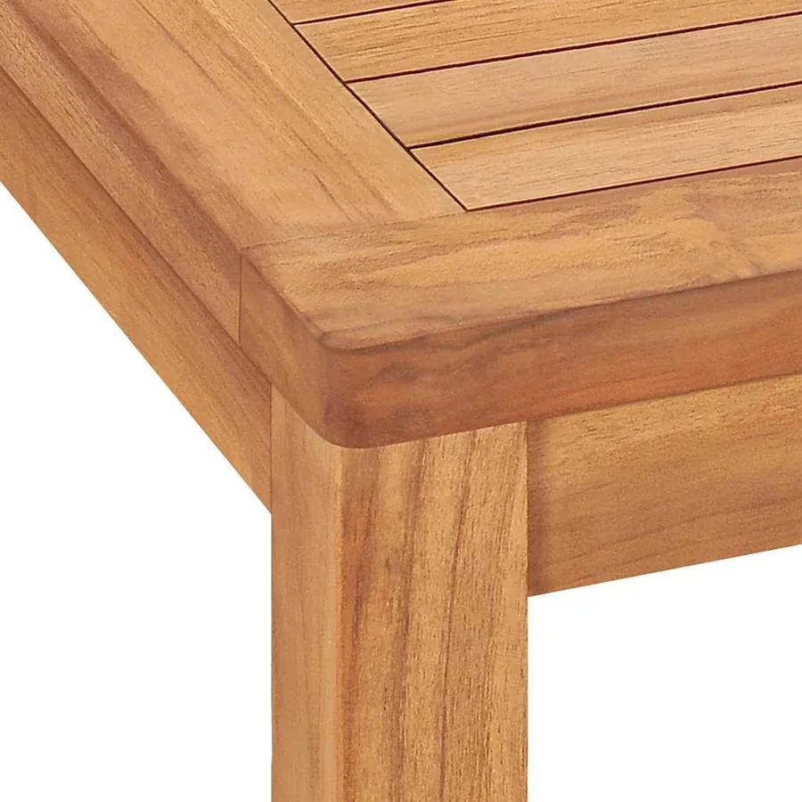Ensemble de salle à manger de jardin 5 pièces 140 x 80 cm en bois de teck massif - 15