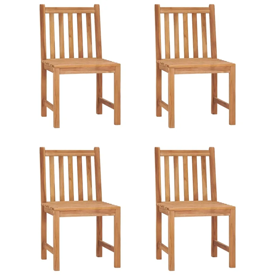 Ensemble de salle à manger de jardin 5 pièces 140 x 80 cm en bois de teck massif - 3