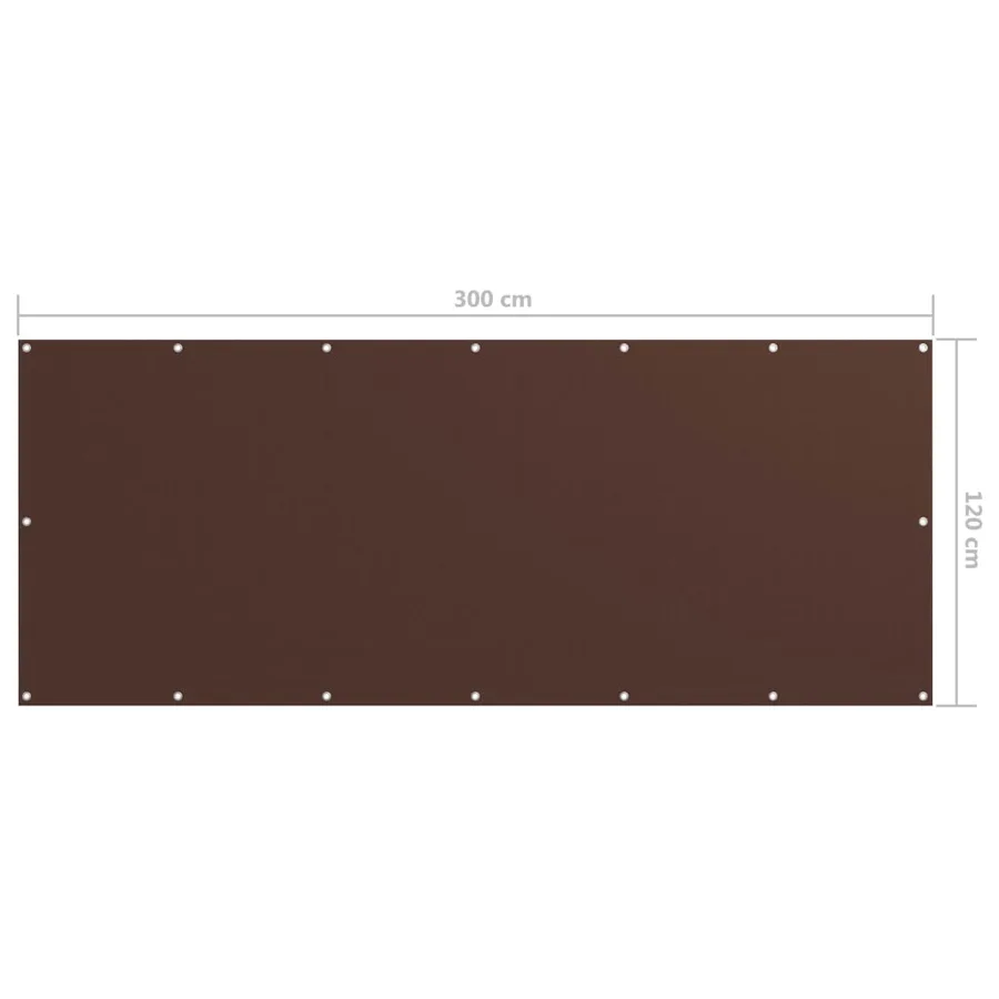Écran de balcon Marron 120x300 cm Tissu Oxford - 5
