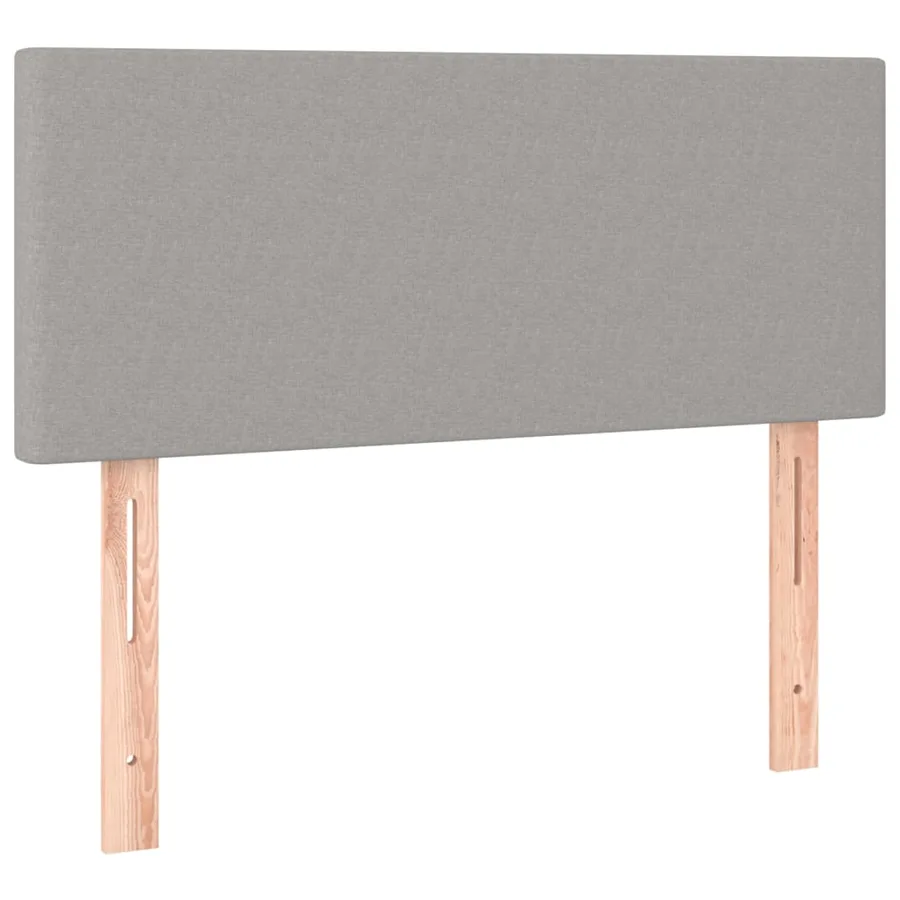 Tête de lit à LED Gris clair 100x5x78/88 cm Tissu - 4