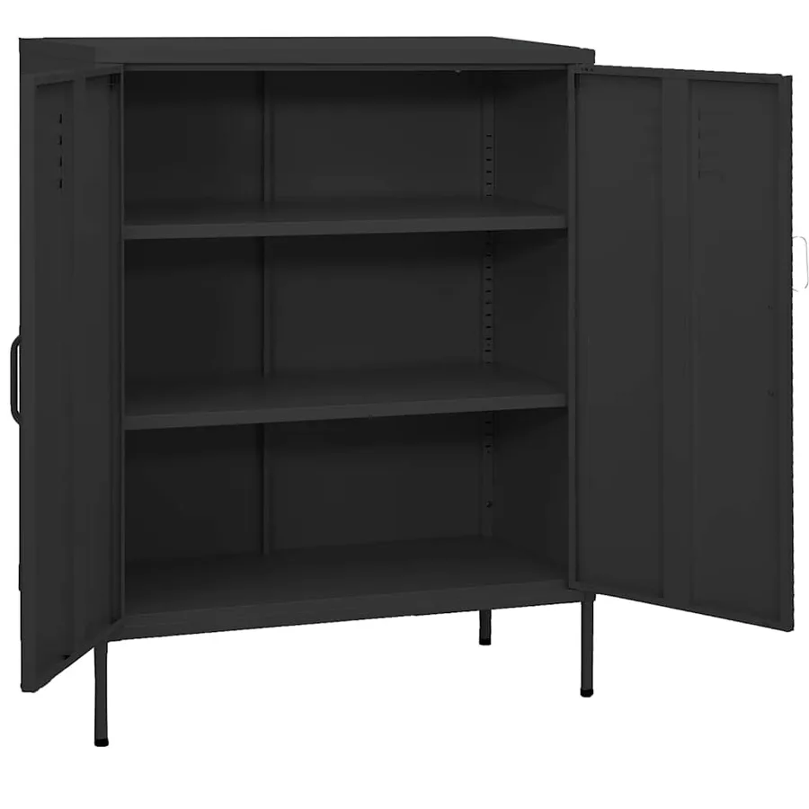 Armoire de rangement Anthracite 80x35x101,5 cm Acier - 2
