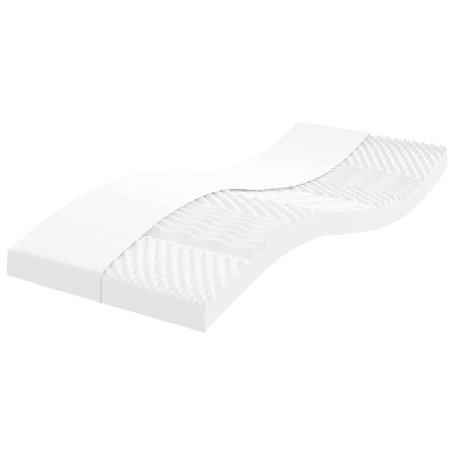 Matelas en mousse 2 pcs blanc 90x190 cm 7 zones dureté 20 ILD - 2
