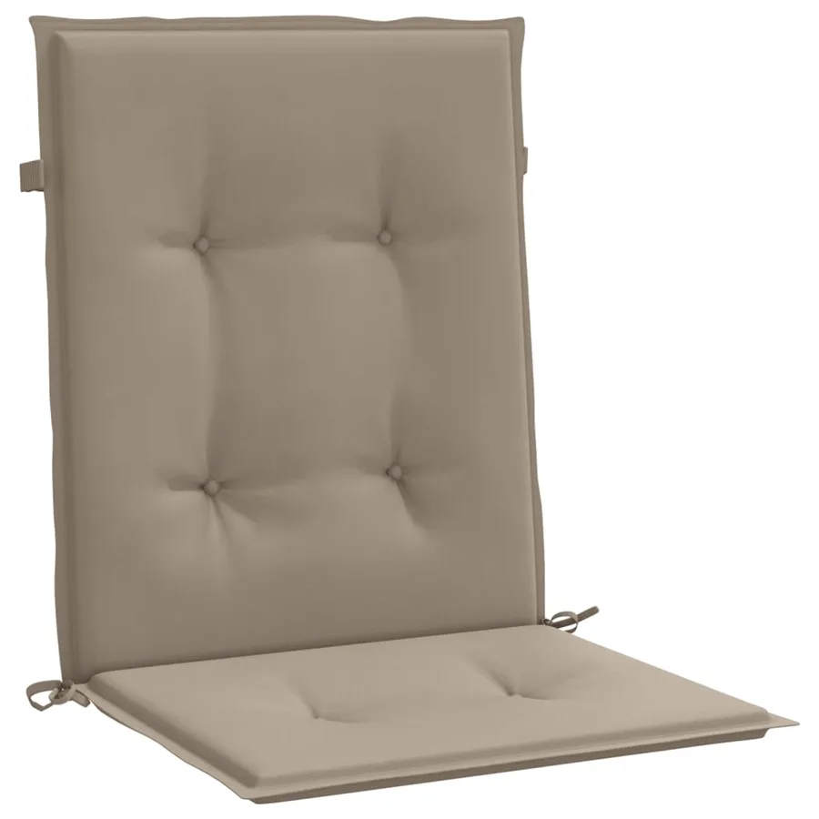 Coussins de chaise de jardin à dossier bas lot de 6 taupe - 5