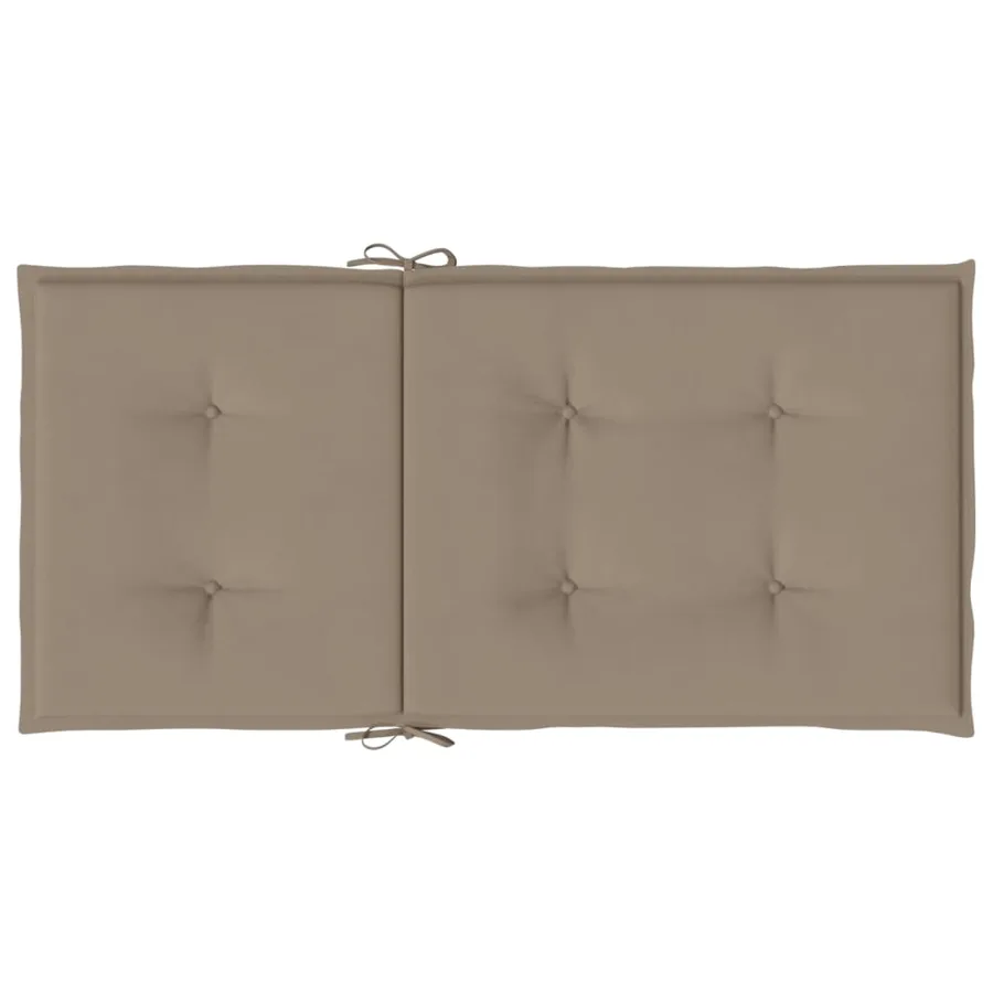 Coussins de chaise de jardin à dossier bas lot de 6 taupe - 7