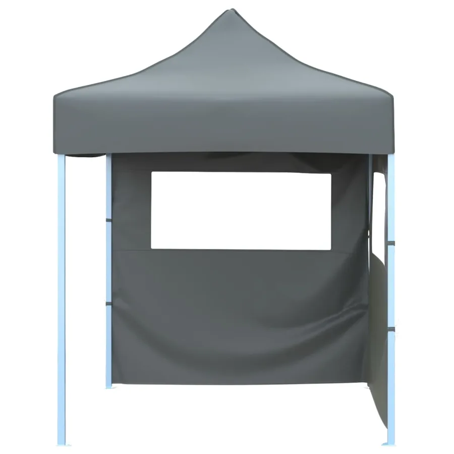 Tente de réception pliable avec 2 parois 2x2 m Acier Anthracite - 2