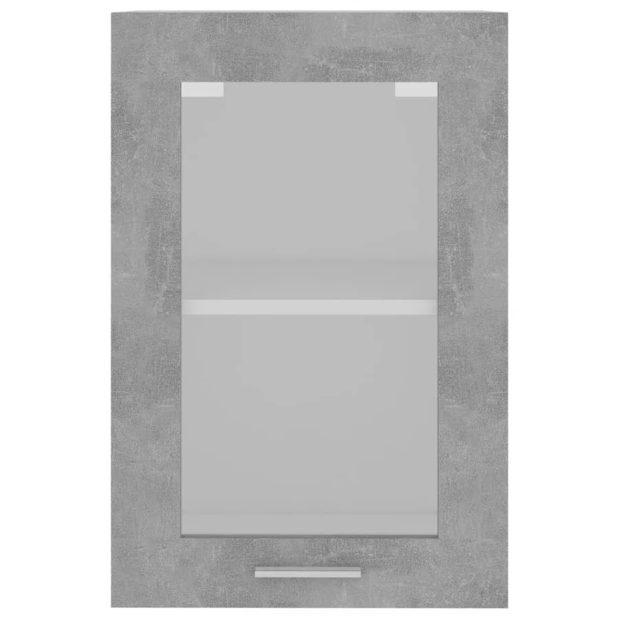 Vitrine suspendue "Lyon" Gris béton 40 x 31 x 60 cm Bois d'ingénierie - 7