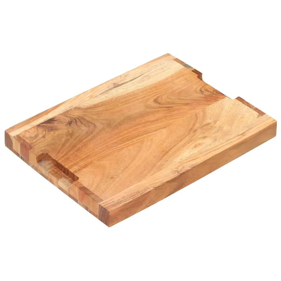 Planche à découper 40x30x4 cm Bois d'acacia massif - 12