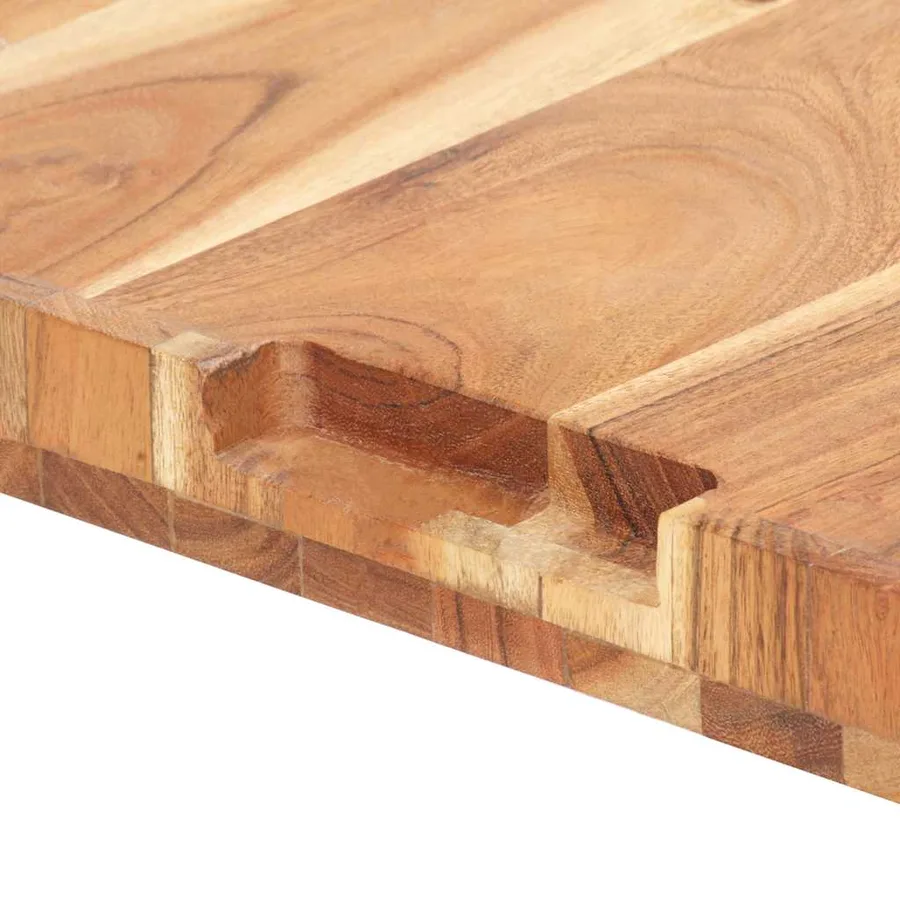 Planche à découper 40x30x4 cm Bois d'acacia massif - 5