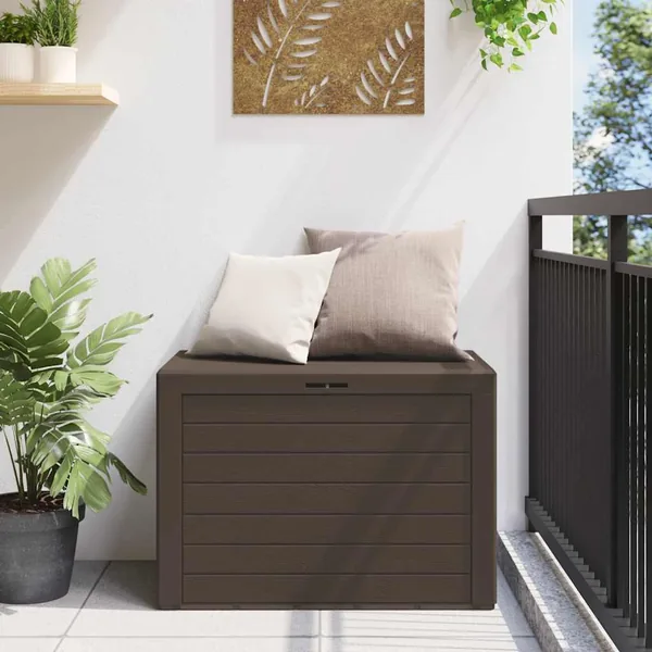 Boîte de rangement de jardin Marron 78x44x55 cm