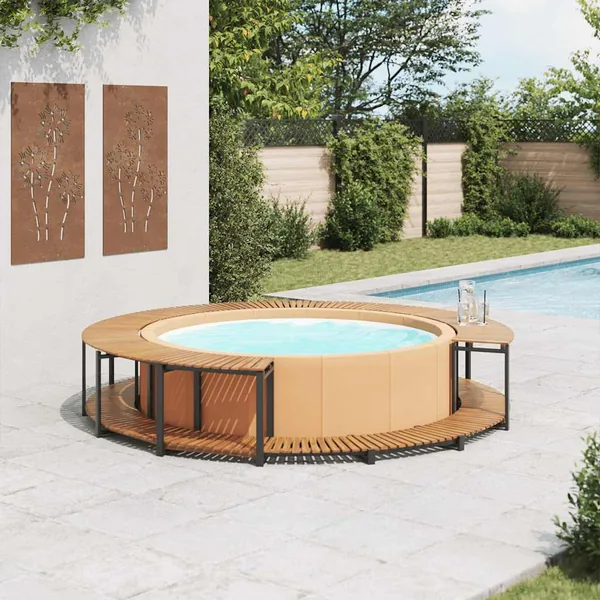 Cadre de spa 273x53 cm bois d'acacia massif