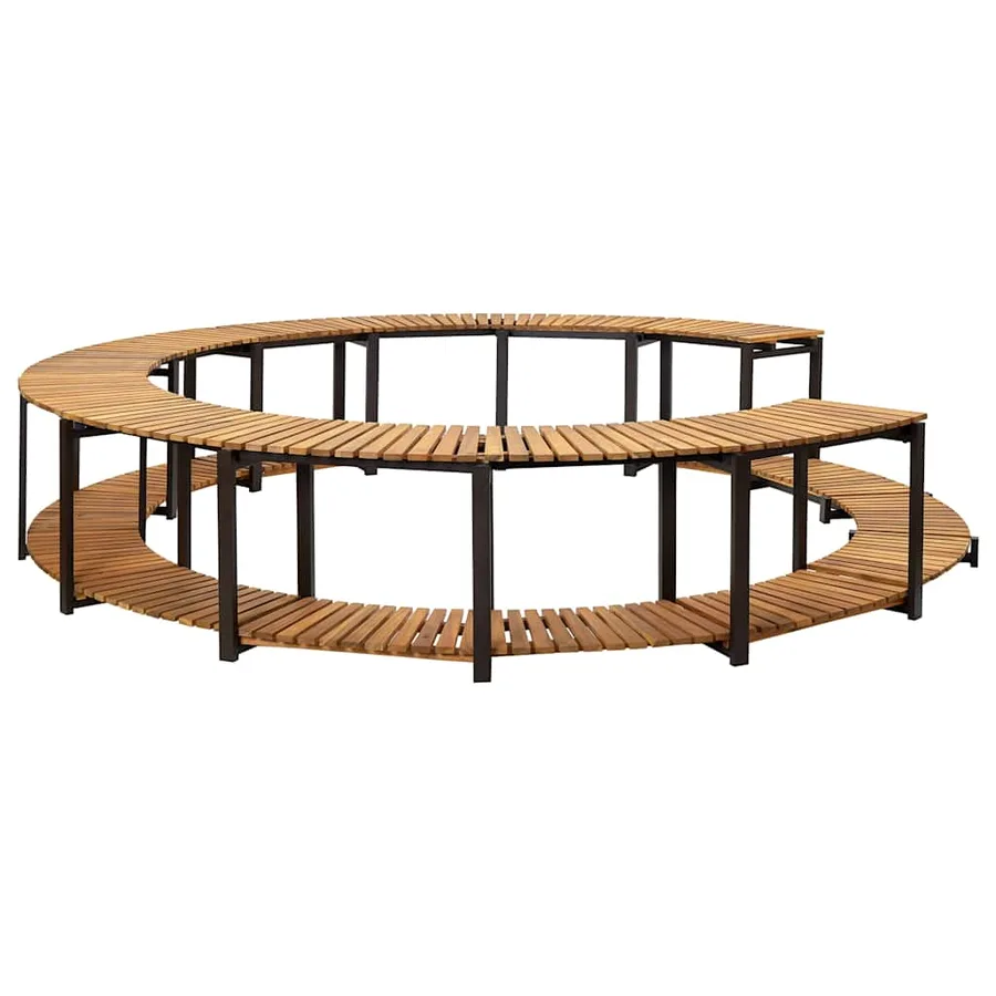 Cadre de spa 273x53 cm bois d'acacia massif - 4