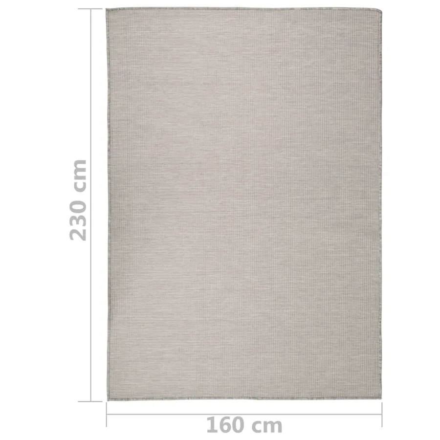 Tapis à tissage plat d'extérieur 160x230 cm gris clair - 6