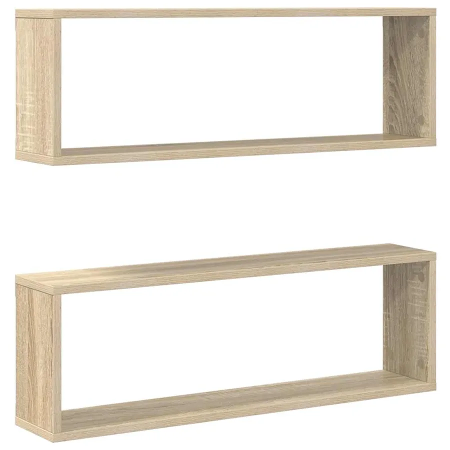 Étagères cube murales 2 pcs chêne sonoma bois d'ingénierie - 2