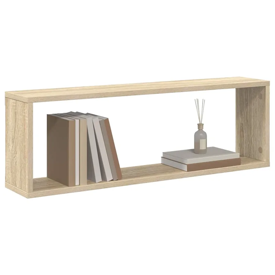 Étagères cube murales 2 pcs chêne sonoma bois d'ingénierie - 4