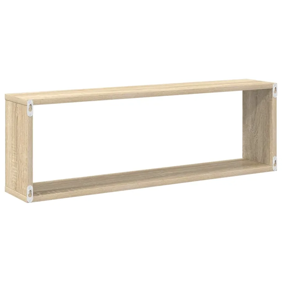 Étagères cube murales 2 pcs chêne sonoma bois d'ingénierie - 8