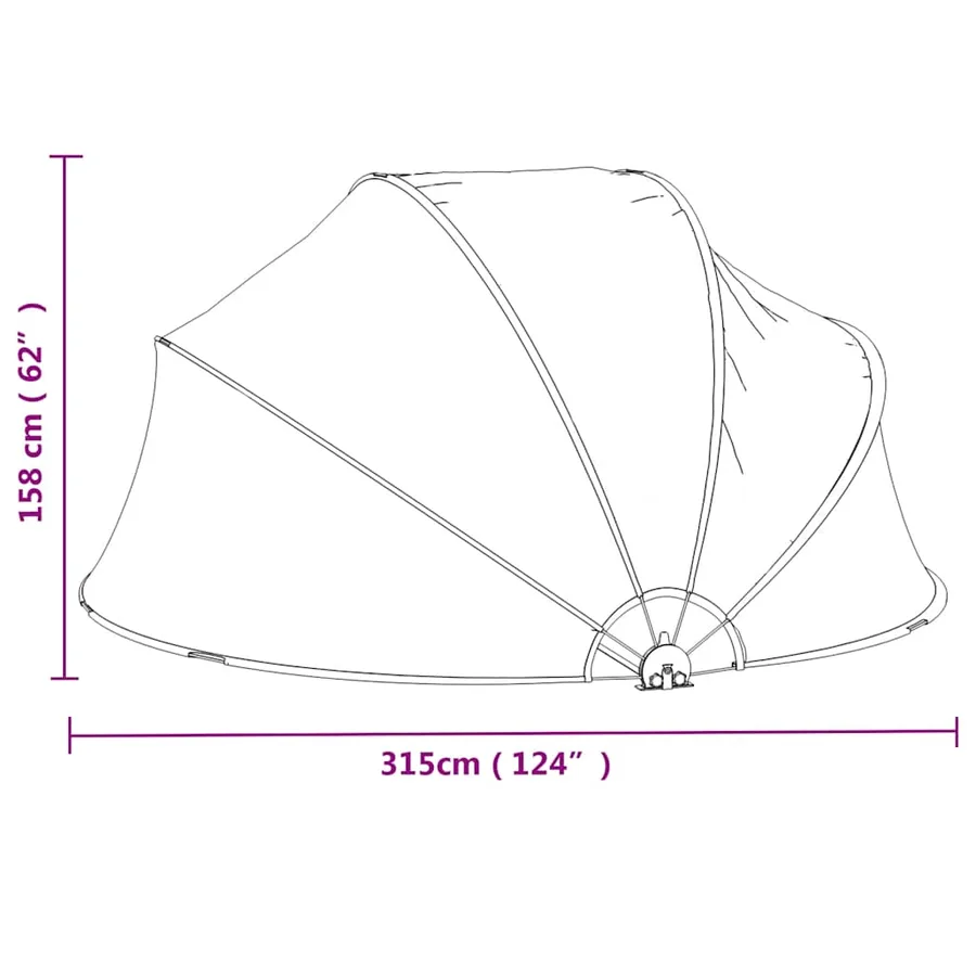 Dôme de piscine rond 315x158 cm PVC - 9