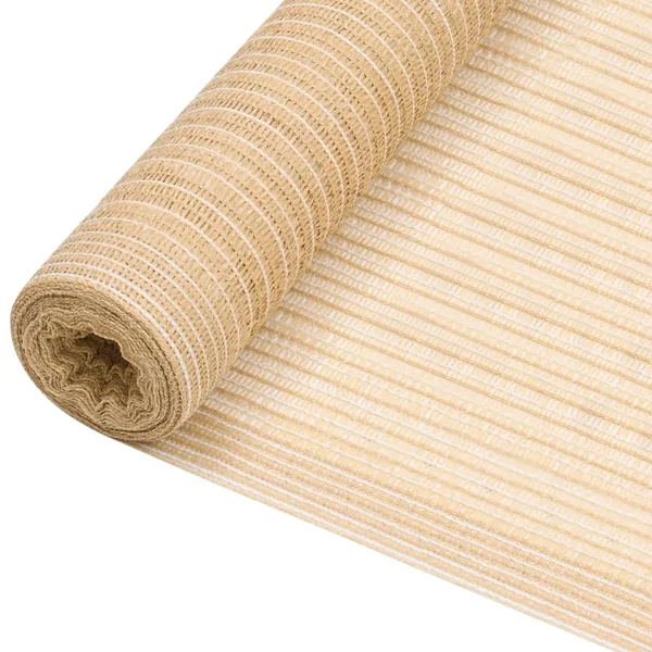 Filet brise-vue Beige 3,6x10 m PEHD 195 g/m²