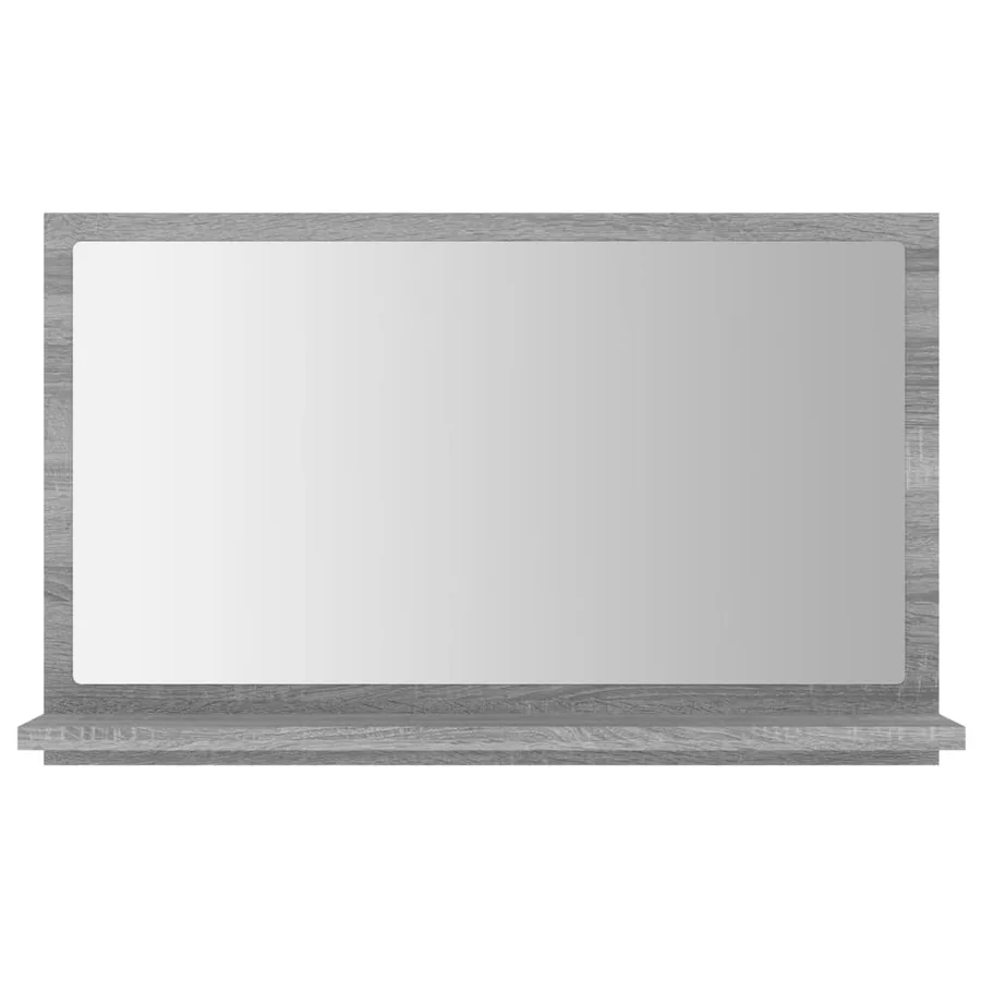 Miroir de bain Sonoma gris 60x10,5x37 cm Bois d'ingénierie - 3