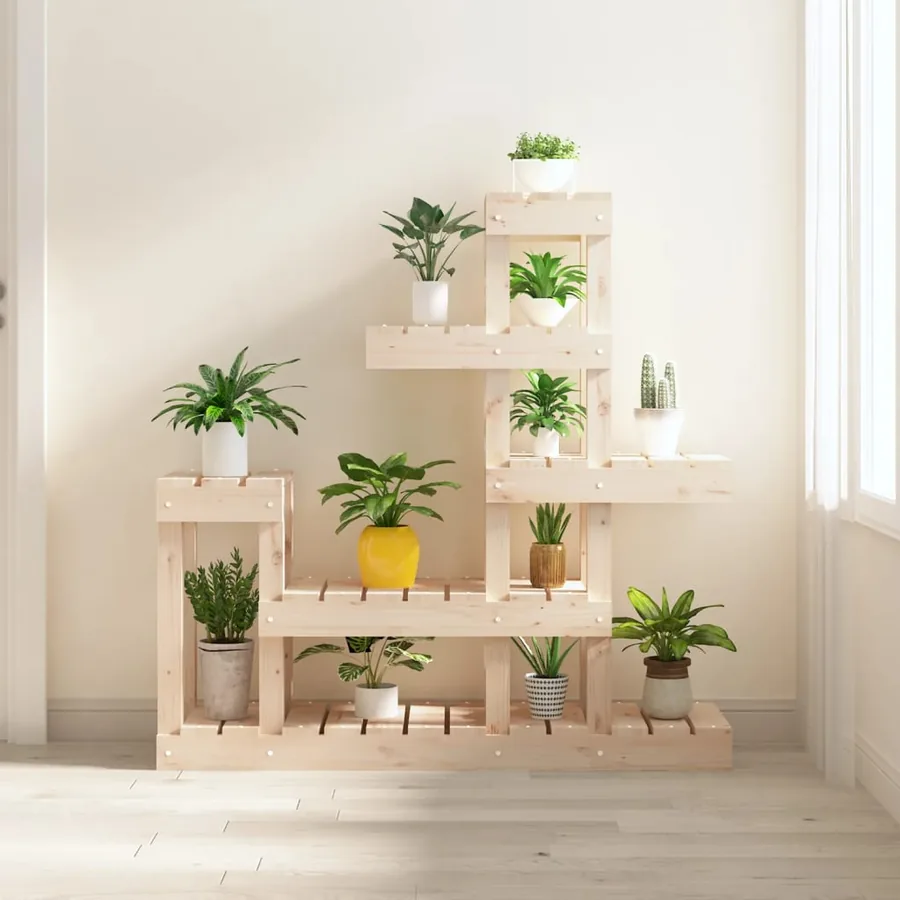 Support à plantes 92x25x97 cm Bois massif de pin