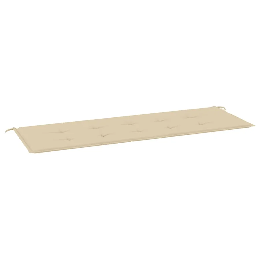 Coussin de banc de jardin beige 150x50x3 cm tissu oxford - 2