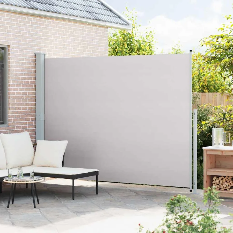 Auvent latéral rétractable de patio 220x300 cm Gris - 3
