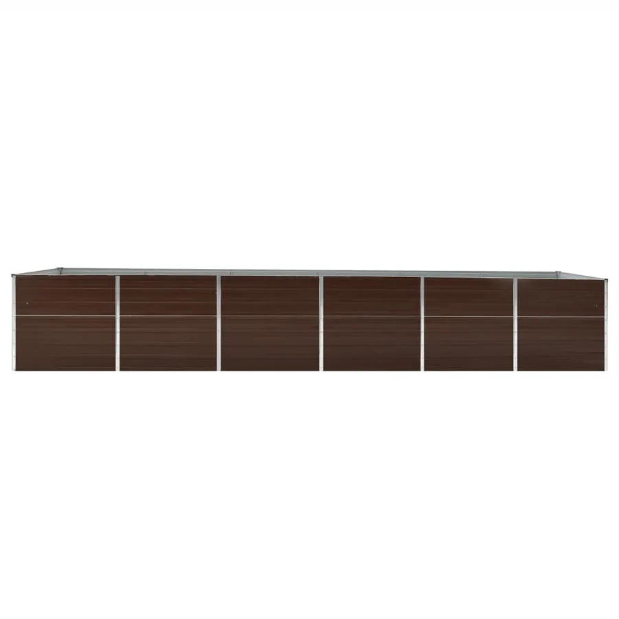 Lit surélevé de jardin Acier galvanisé 480x80x77 cm Marron - 3