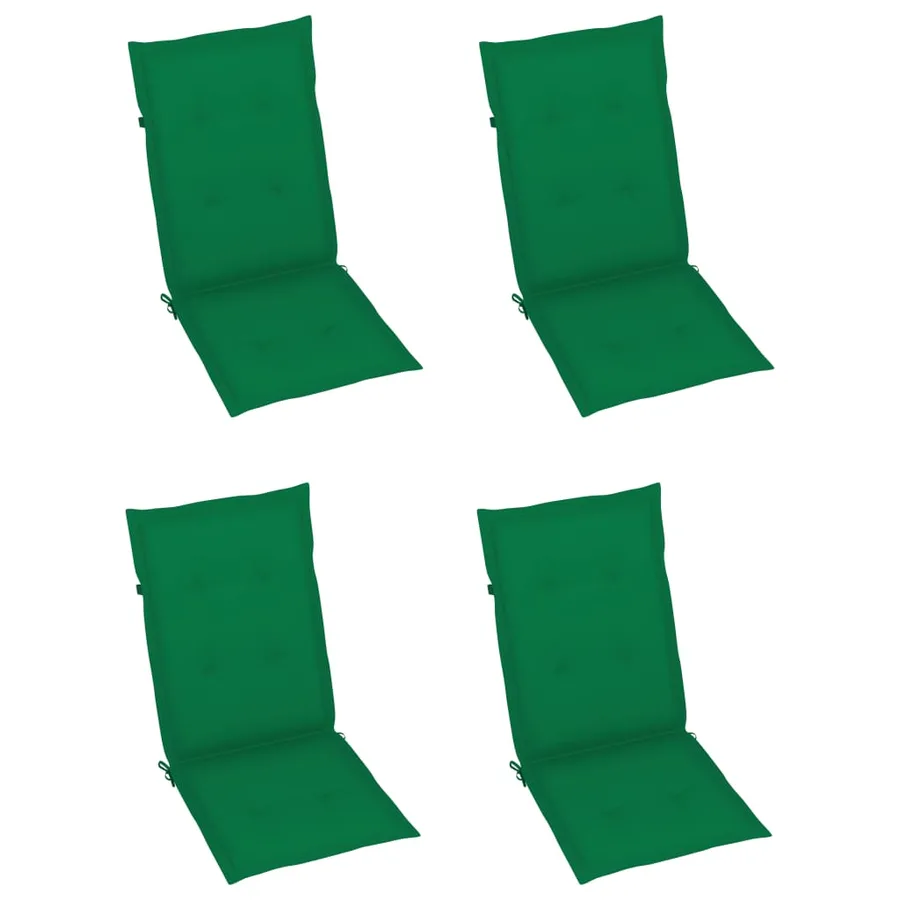 Chaises inclinables de jardin lot de 4 et coussins Bois acacia - 6